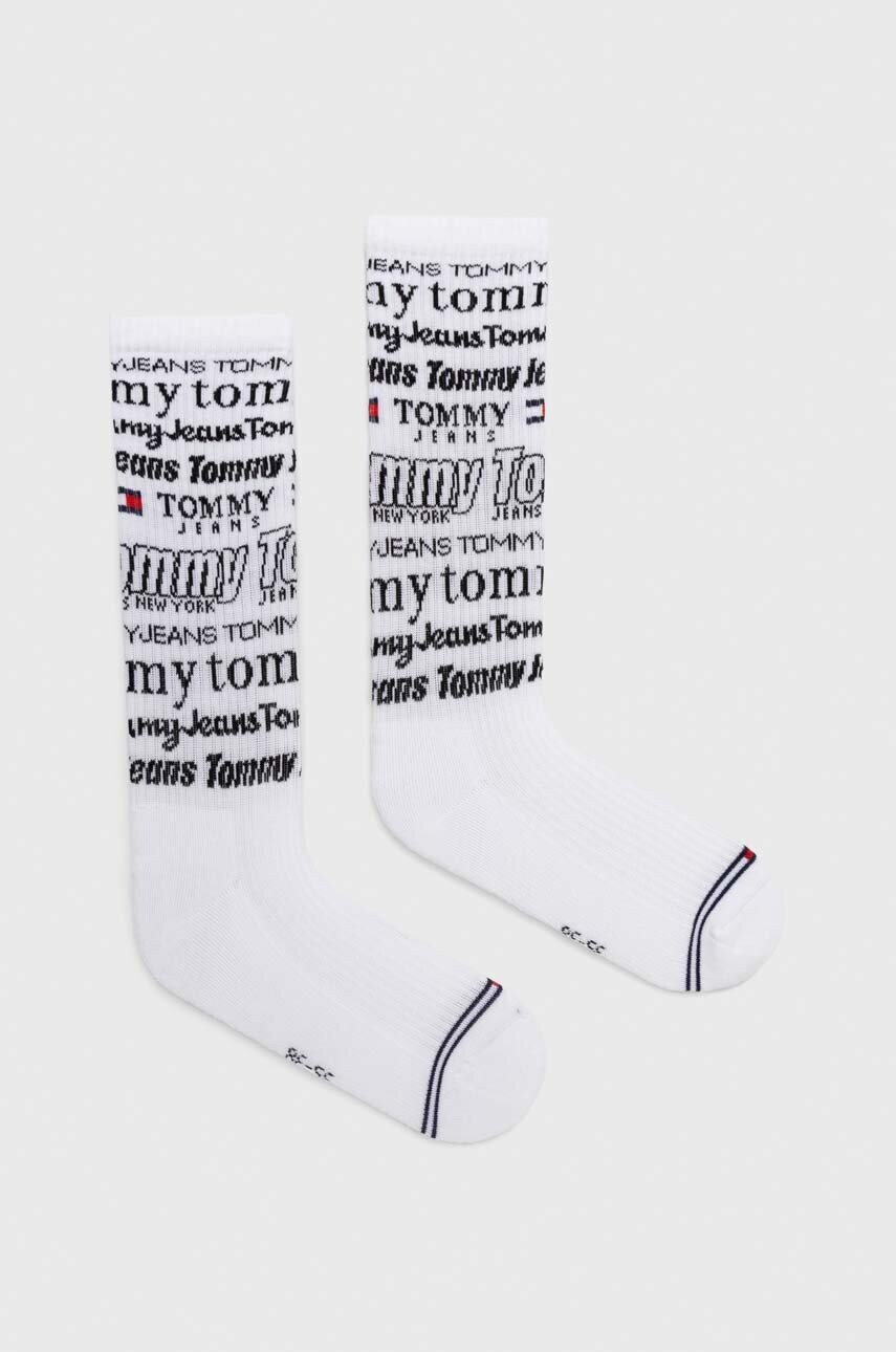 

Чорапи Tommy Jeans в бяло, Бял
