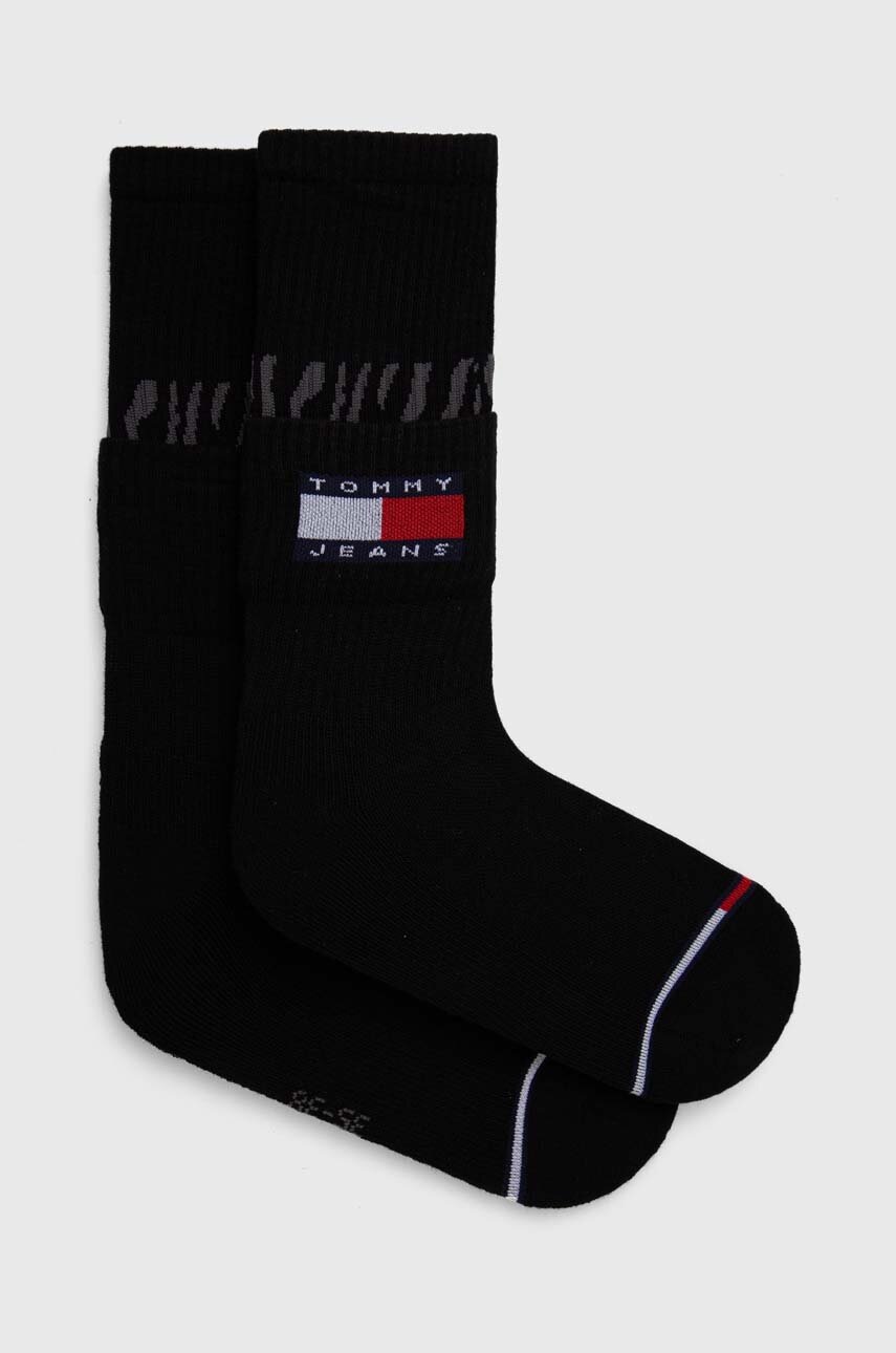 

Чорапи Tommy Jeans в черно, Черен