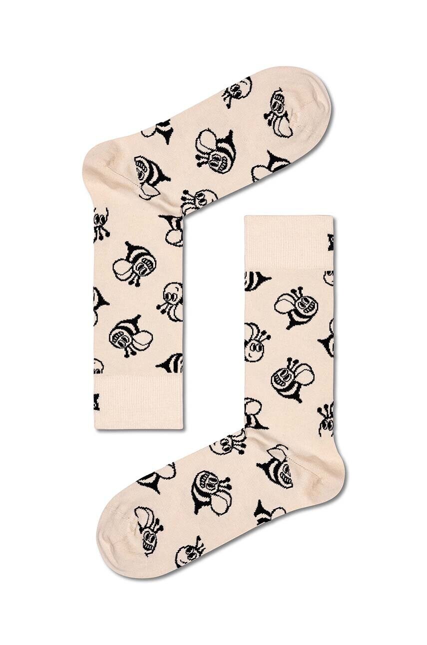 

Чорапи Happy Socks Bee Sock в бяло, Бял