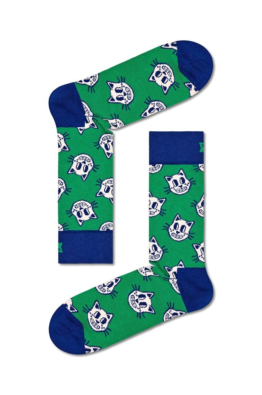 

Шкарпетки Happy Socks Cat Sock колір зелений