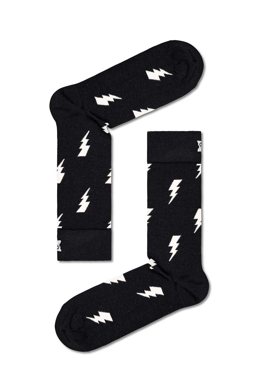 

Чорапи Happy Socks Flash Sock в черно, Черен