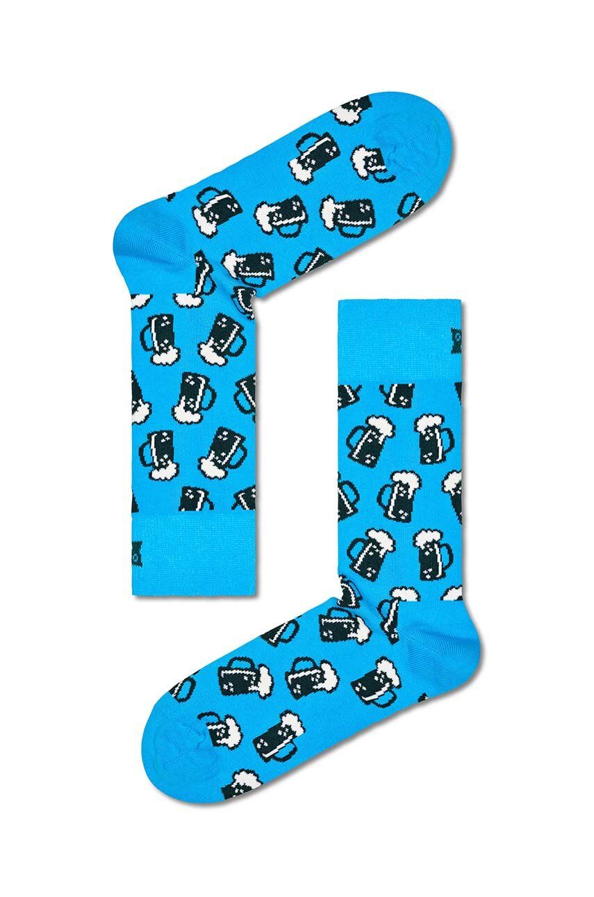 Ponožky Happy Socks Beer Sock - modrá - 86 % Bavlna