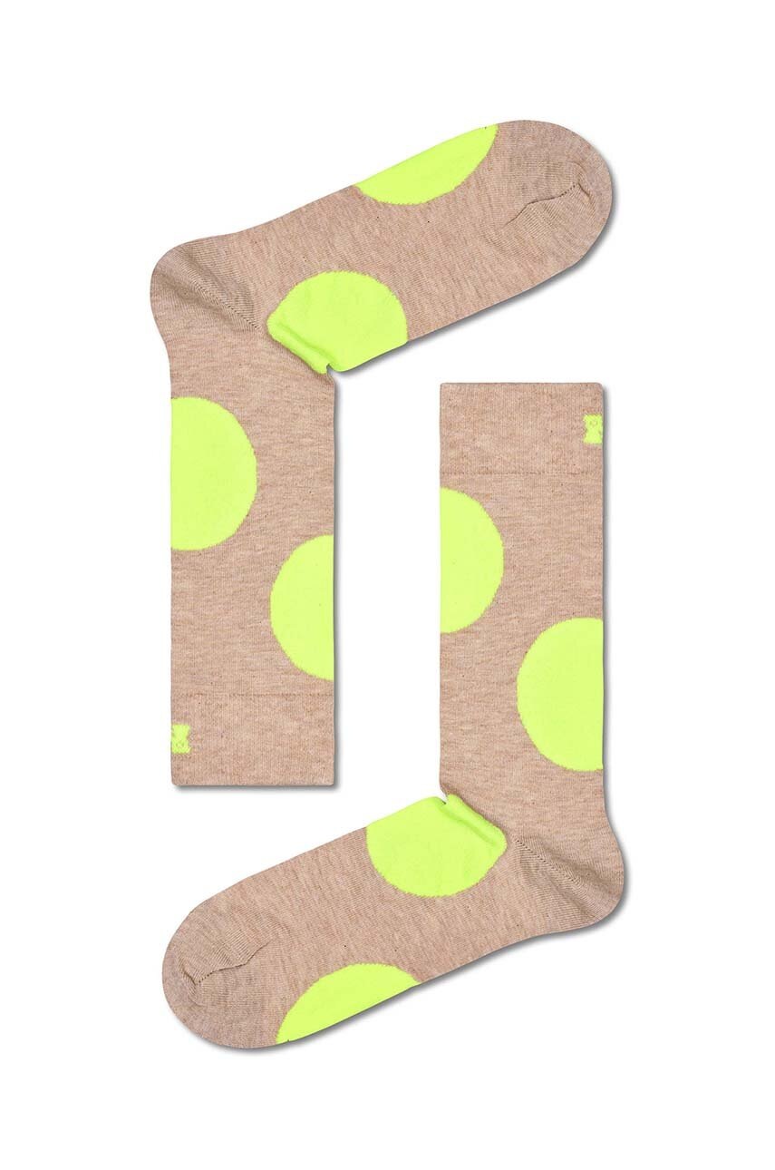 Happy Socks Sosete Jumbo Dot Sock Culoarea Bej