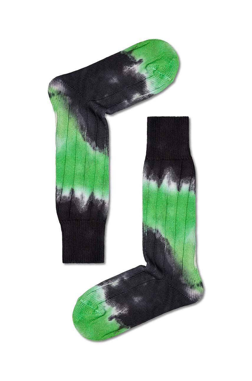 Levně Ponožky Happy Socks Just Bee Crew Sock zelená barva