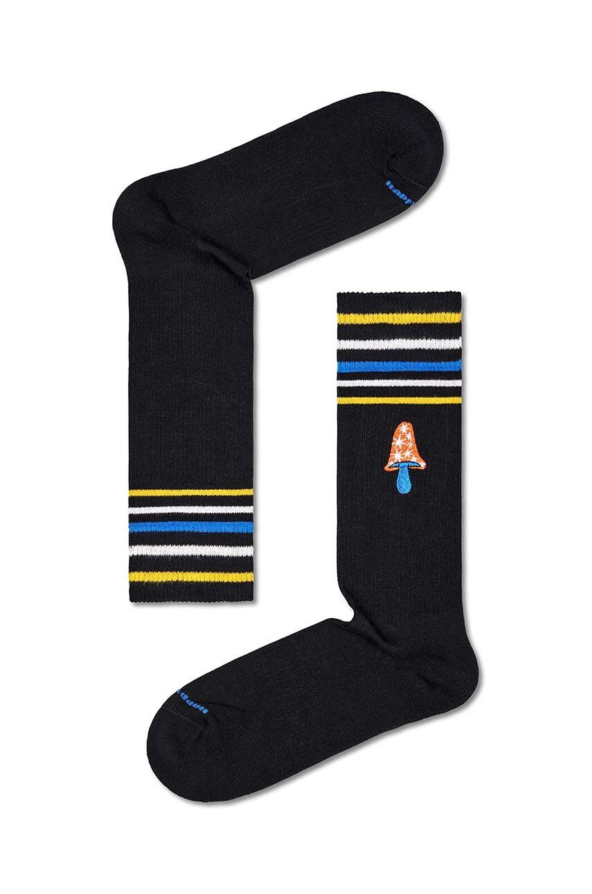 Ponožky Happy Socks Fungis Gonna Funky Crew Sock černá barva - černá - 86 % Bavlna