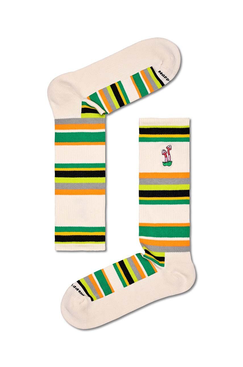Ponožky Happy Socks Always Grow Crew Sock béžová barva - béžová - 86 % Bavlna