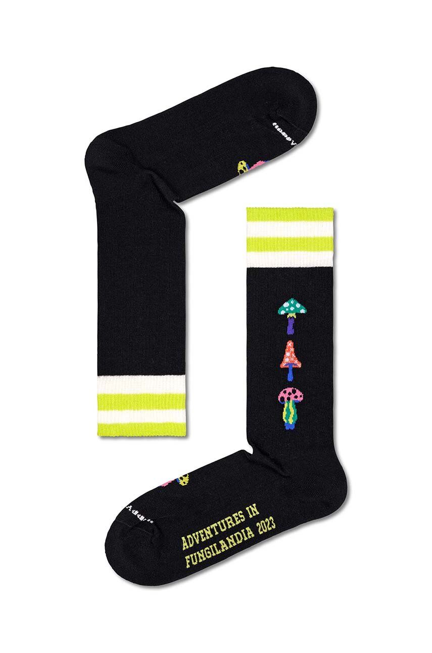 

Чорапи Happy Socks Fungilandia 2023 Crew Sock в черно, Черен