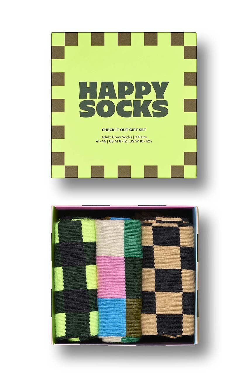 

Чорапи Happy Socks Check It Out Socks (3 броя), Многоцветен