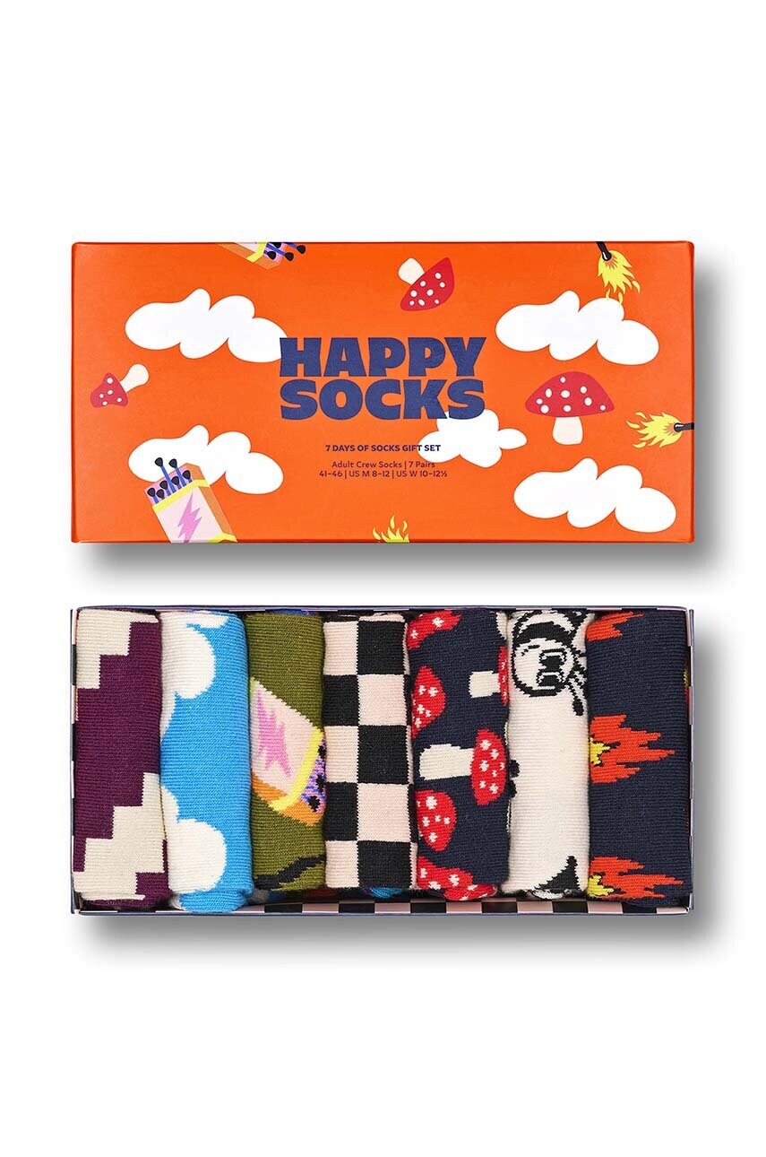 Happy Socks Sosete A Wild Week Socks 7-pack