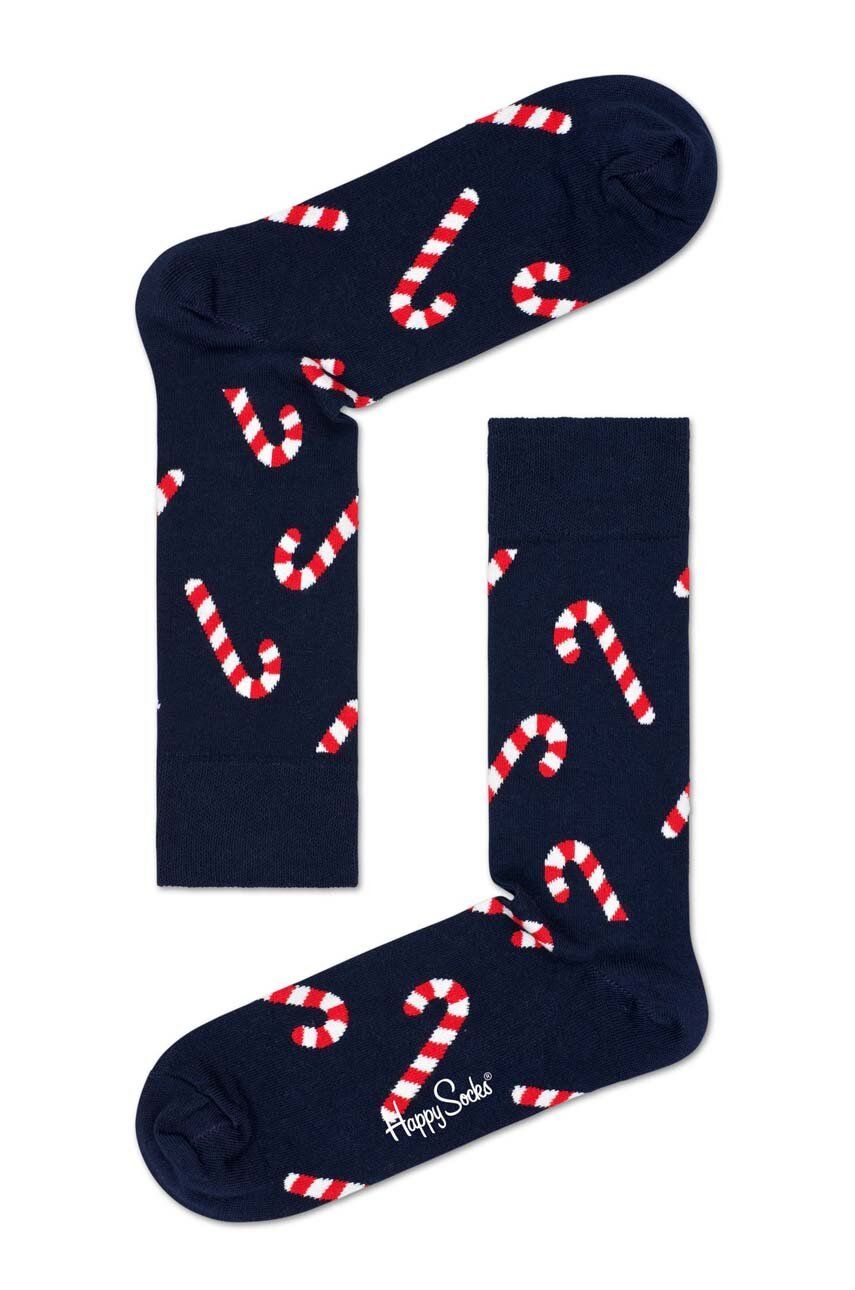 Ponožky Happy Socks Candy Cane Sock tmavomodrá barva - námořnická modř - 86 % Bavlna