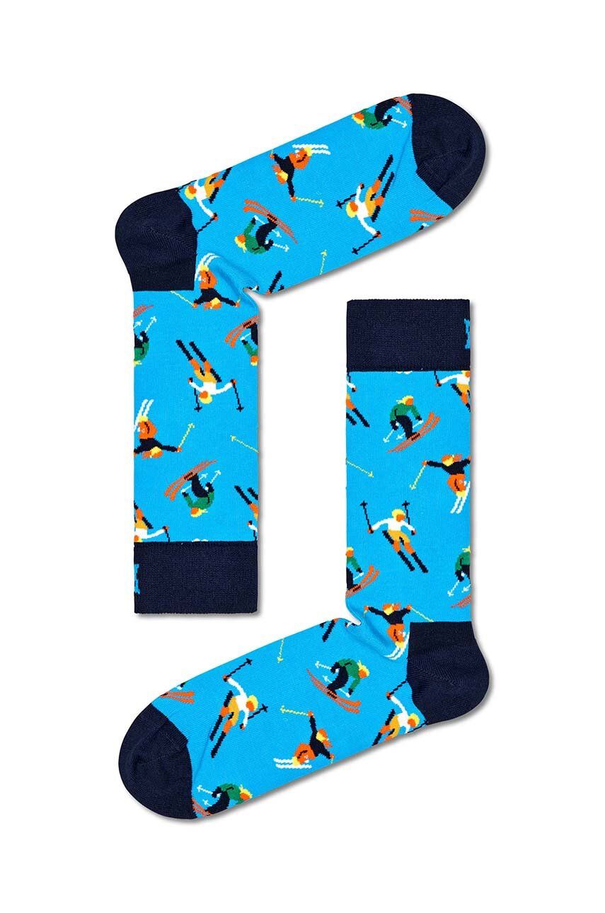 Ponožky Happy Socks Skiing Sock - modrá - 80 % Bavlna