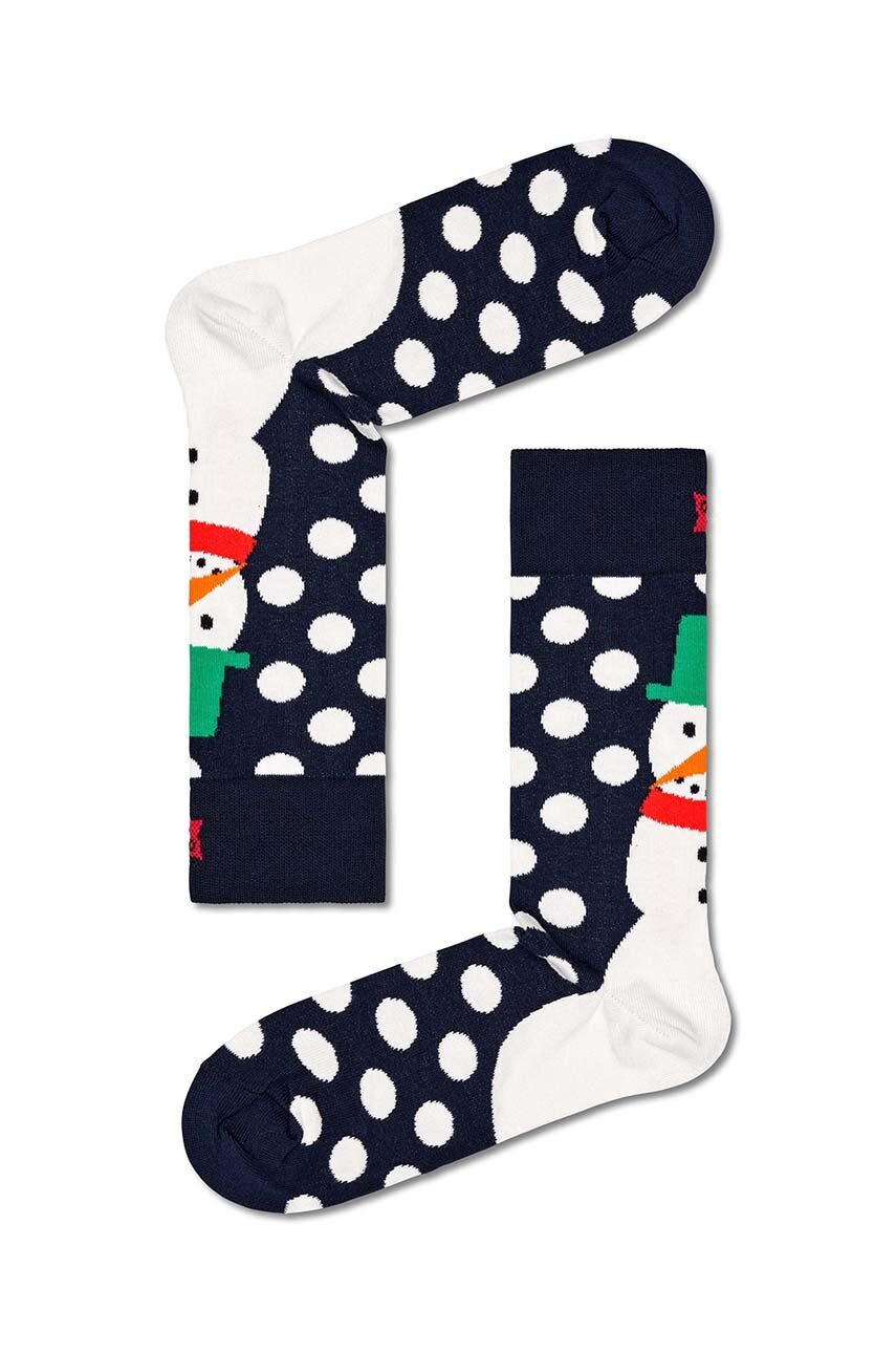 Happy Socks sosete Jumbo Snowman Sock culoarea albastru marin