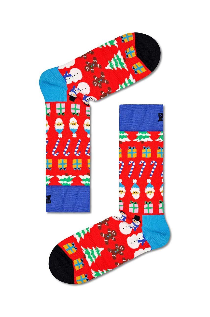 Happy Socks sosete All I Want For Christmas Sock culoarea rosu