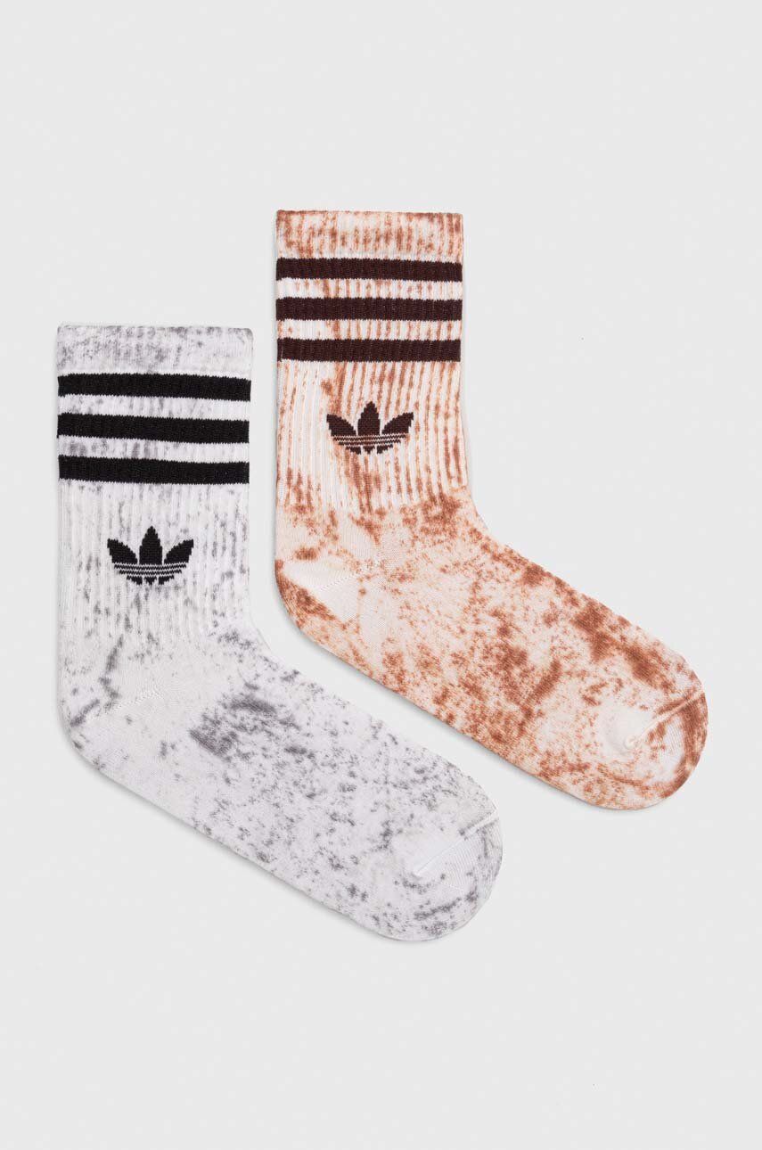 Levně Ponožky adidas Originals 2-pack šedá barva
