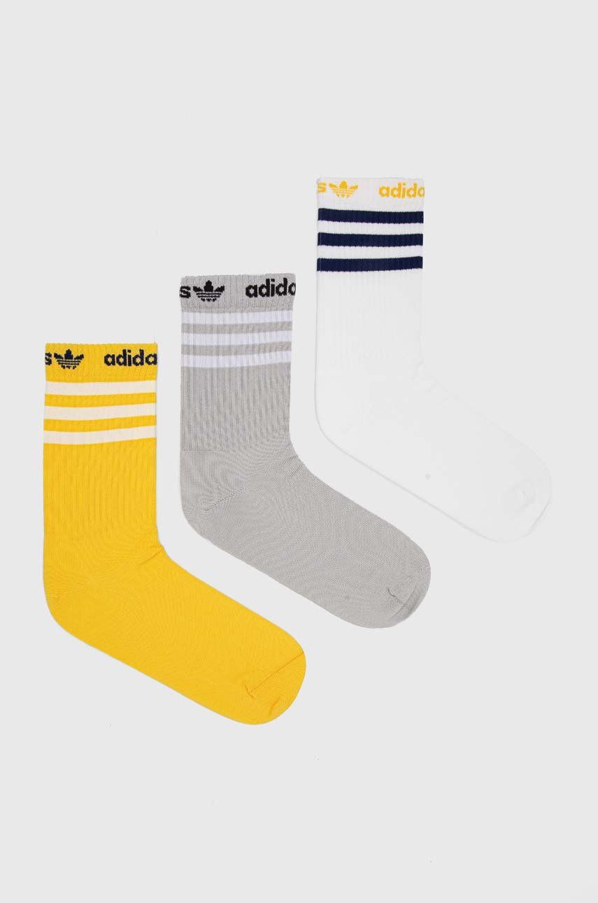 Ponožky adidas Originals 3-pack šedá barva