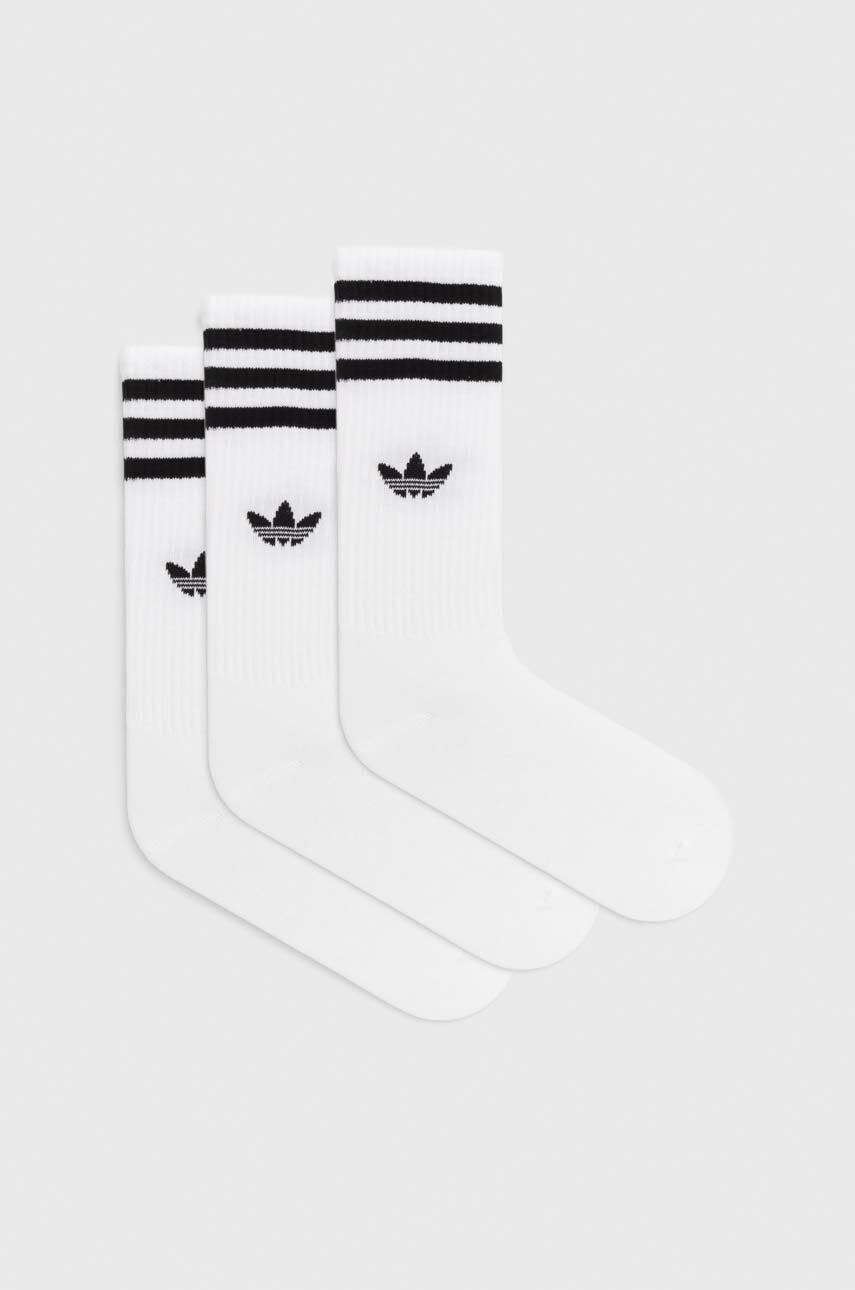 Ponožky adidas Originals 3-pack bílá barva - bílá -  55 % Bavlna