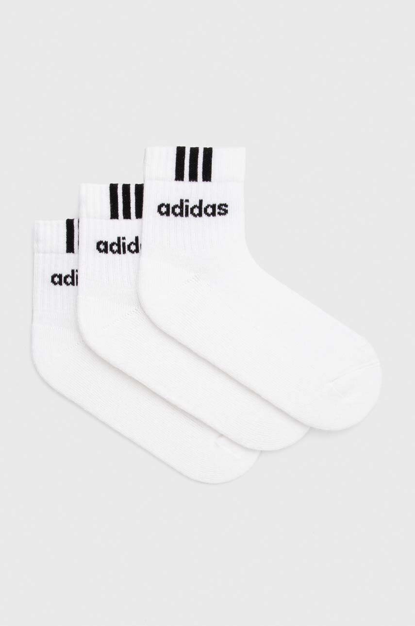 adidas șosete 3-pack culoarea alb HT3437