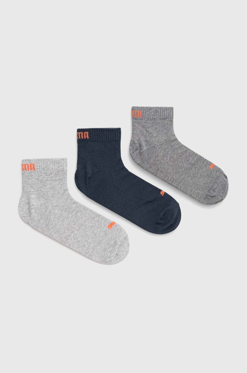 

Шкарпетки Puma 3-pack колір сірий