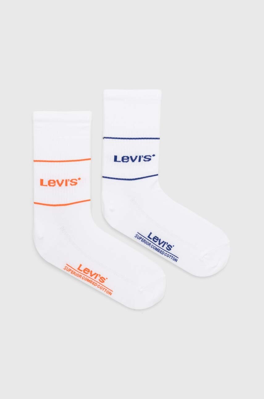 Levi's Sosete 2-pack Culoarea Alb