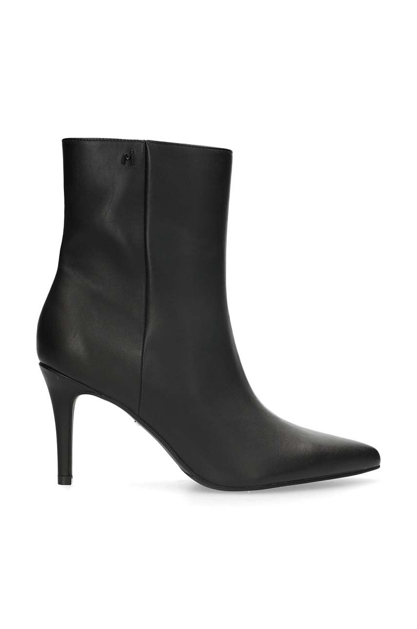 Mexx cizme de piele Merlin femei, culoarea negru, cu toc cui, MXQL013501W