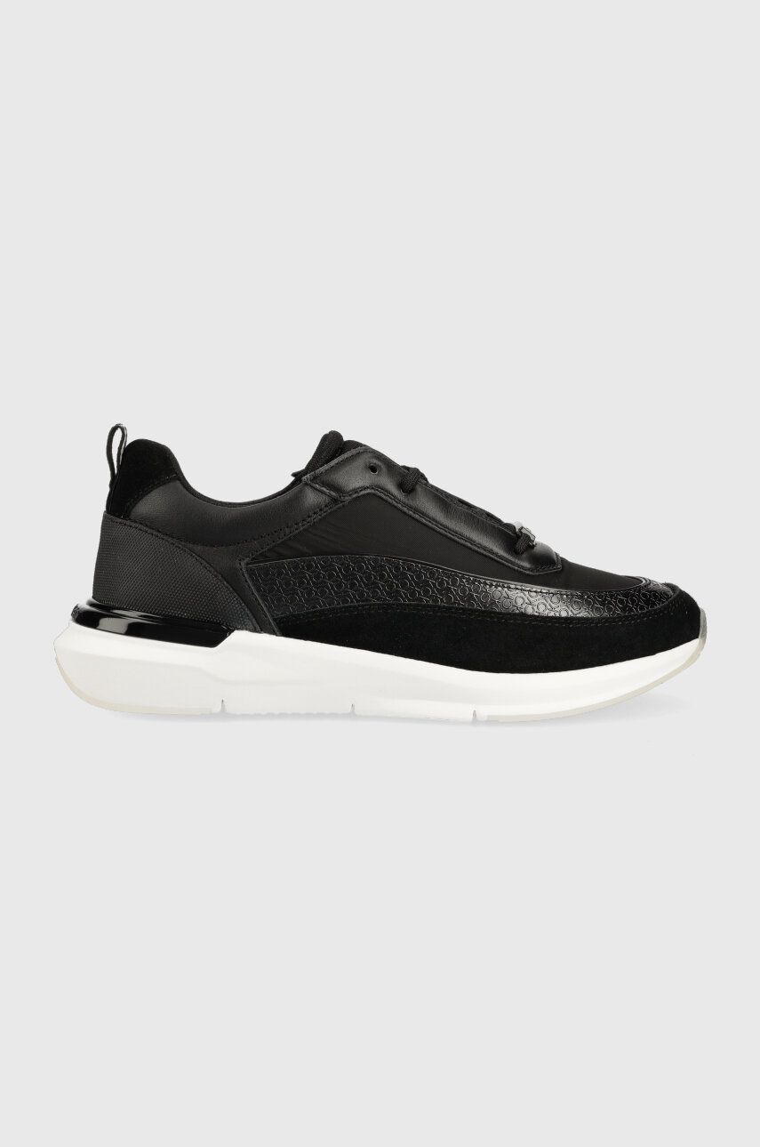 Sneakers boty Calvin Klein FLEXI RUNNER LACE UP černá barva, HW0HW01581 - černá -  Svršek: Uměl