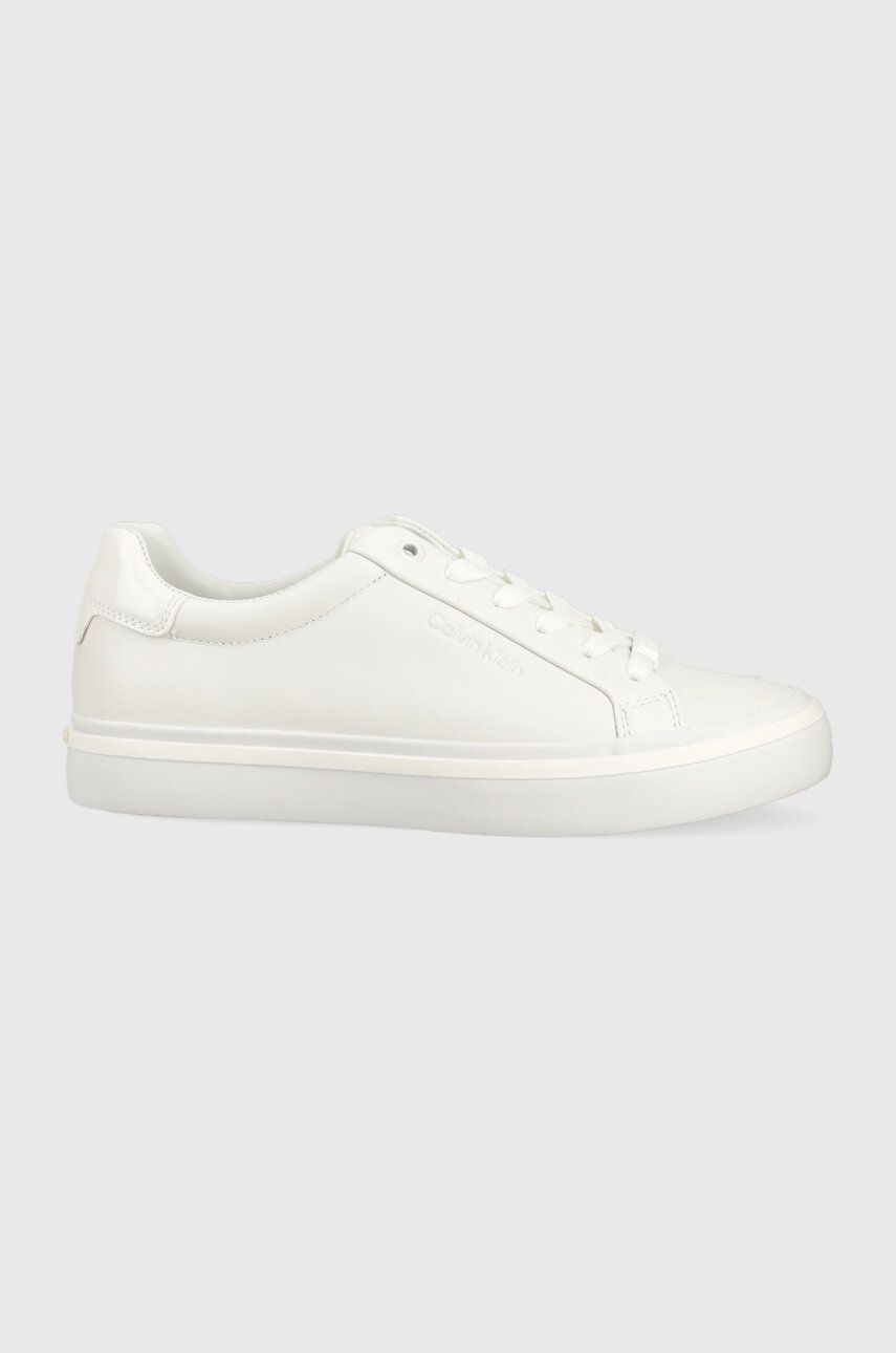 Sneakers boty Calvin Klein VULC LACE UP bílá barva, HW0HW01591 - bílá -  Svršek: Umělá hmota