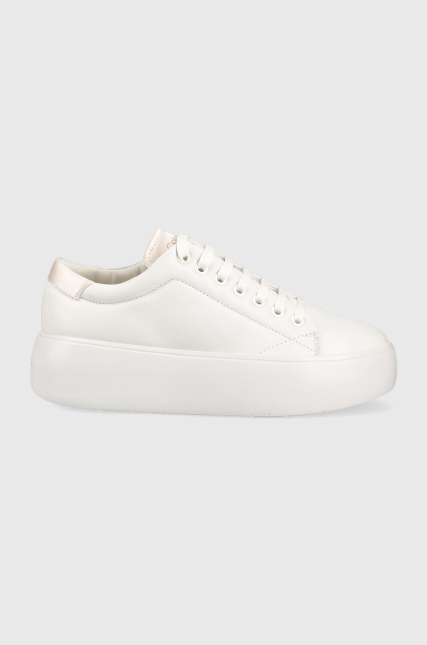 

Кожени маратонки Calvin Klein BUBBLE CUPSOLE LACE в бяло HW0HW01778, Бял