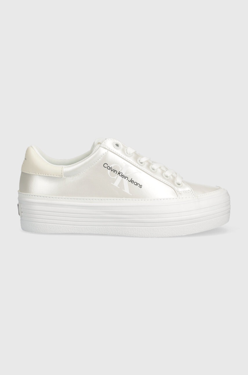 

Маратонки Calvin Klein Jeans VULC FLATFORM LACEUP в сребристо YW0YW01037, Сребърен