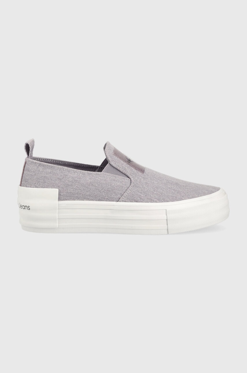 

Ниски кецове Calvin Klein Jeans BOLD VULC FLATF SLIP в лилаво YW0YW01040, Виолетов