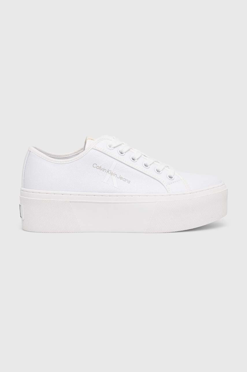 

Ниски кецове Calvin Klein Jeans CUPSOLE FLATFORM NY в бяло YW0YW01221, Бял