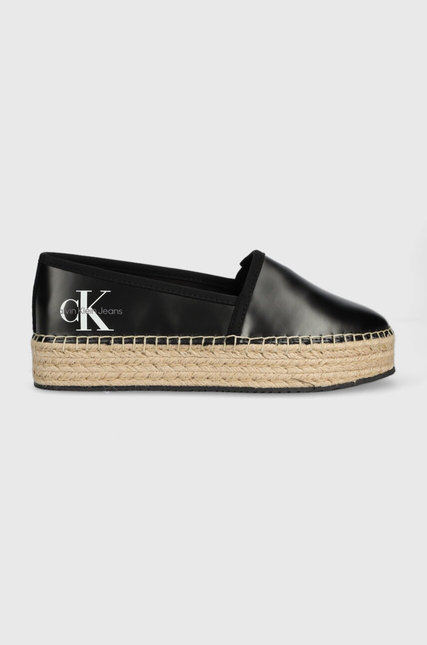 

Еспадрили Calvin Klein Jeans ESPADRILLE FLATFORM в черно с платформа YW0YW01241, Черен