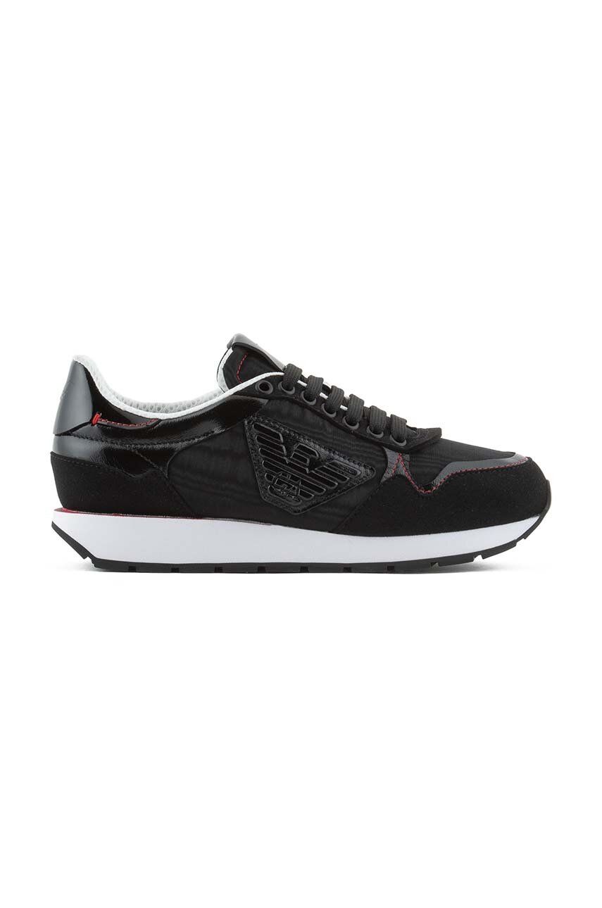 Sneakers boty Emporio Armani černá barva, X3X179 XN906 00002 - černá -  Svršek: Textilní materi