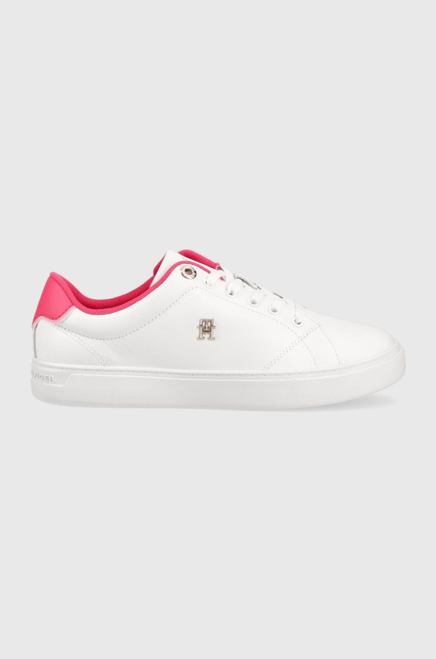 

Шкіряні кросівки Tommy Hilfiger ELEVATED ESSENTIAL COURT SNEAKER колір білий FW0FW07377