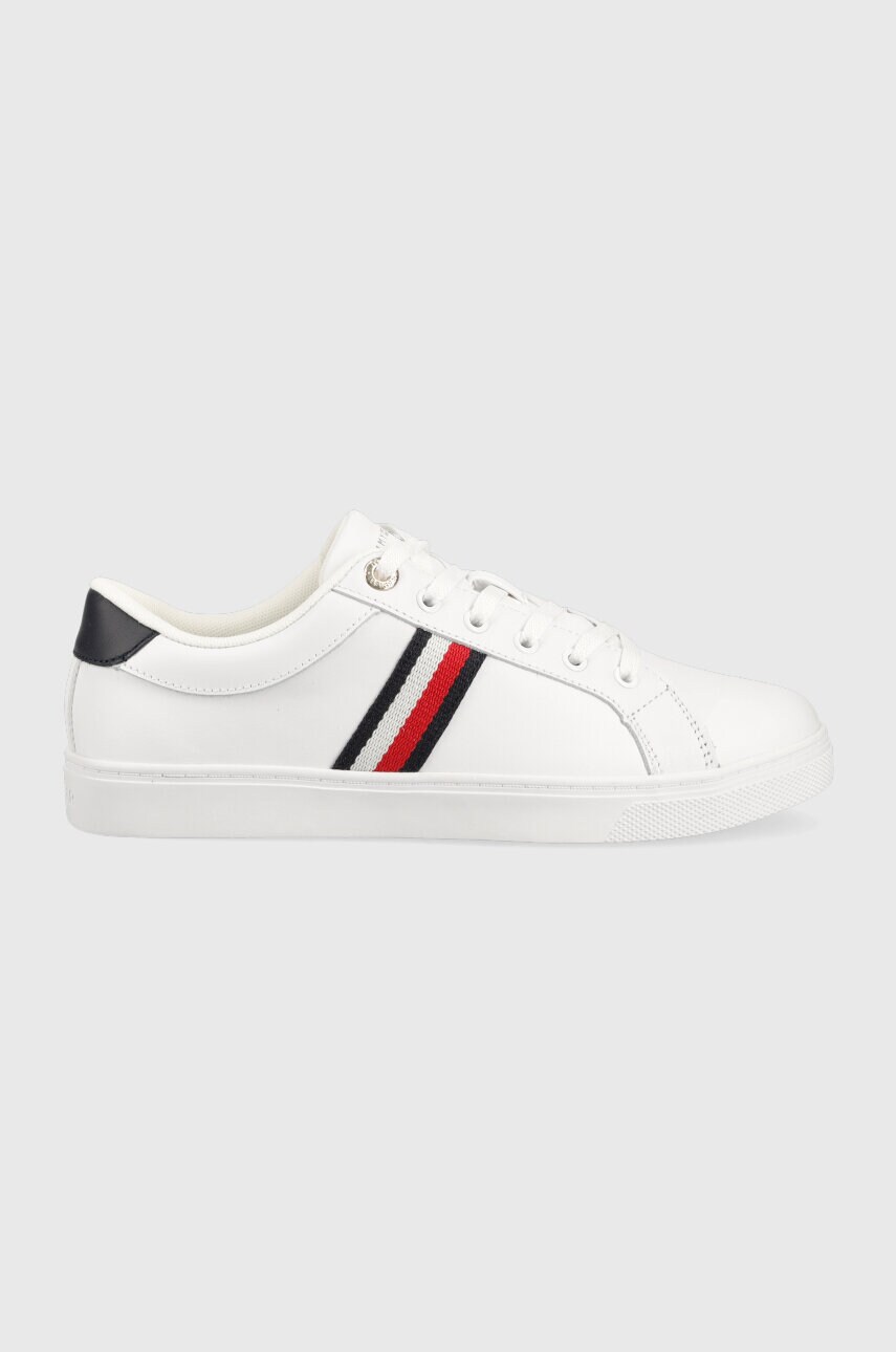

Шкіряні кросівки Tommy Hilfiger ESSENTIAL WEBBING CUPSOLE колір білий FW0FW07378