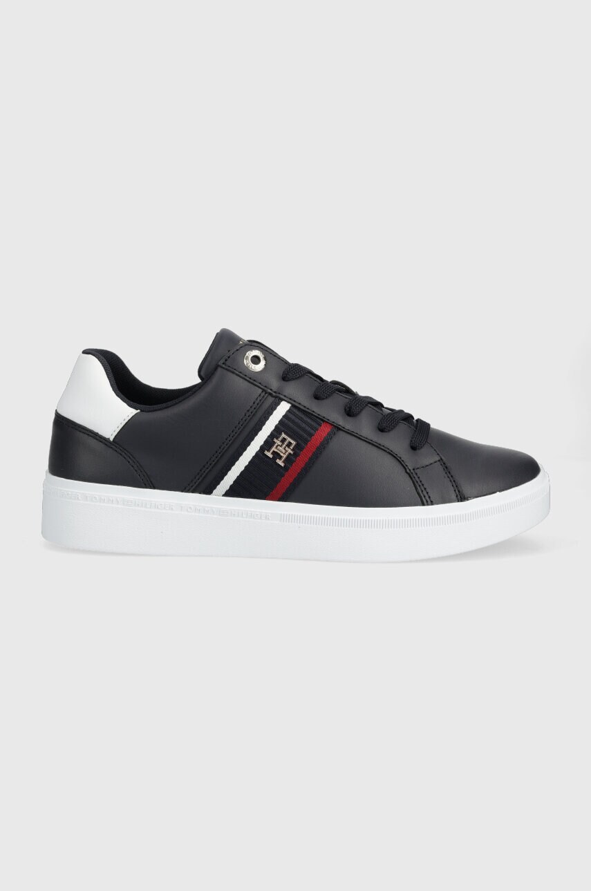 

Кожаные кроссовки Tommy Hilfiger CORP WEBBING SNEAKER цвет синий FW0FW07379
