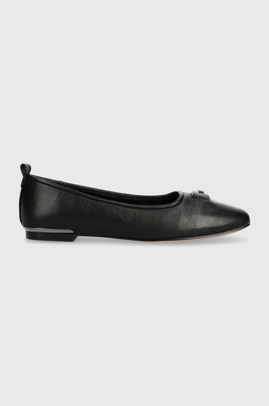 Dkny balerini de piele K3300818 culoarea negru, Lory - Shopp