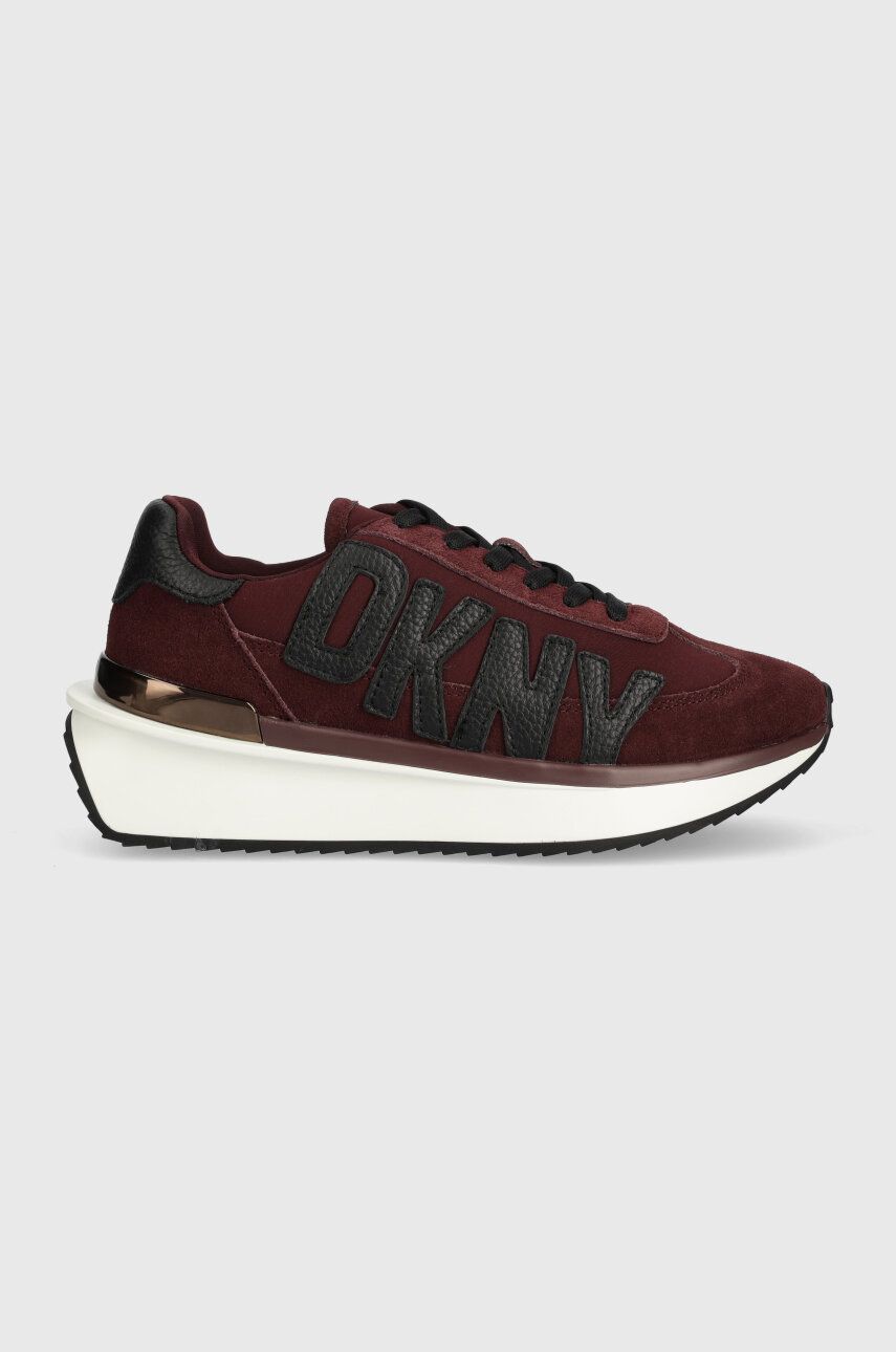 Dkny sneakers Arlan culoarea bordo, K3305119