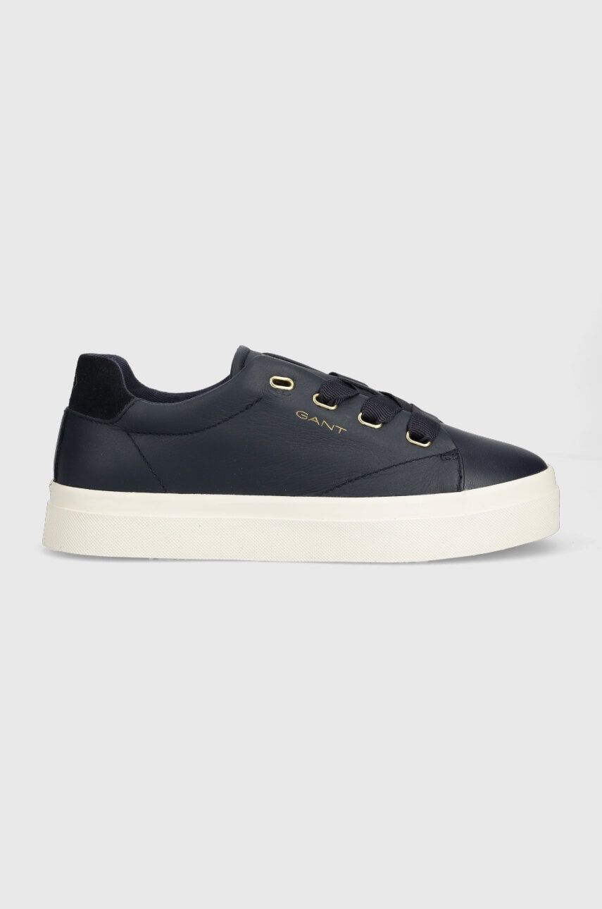 Kožené sneakers boty Gant Avona tmavomodrá barva, 27531157.G69 - námořnická modř - Svršek: Přírodní 