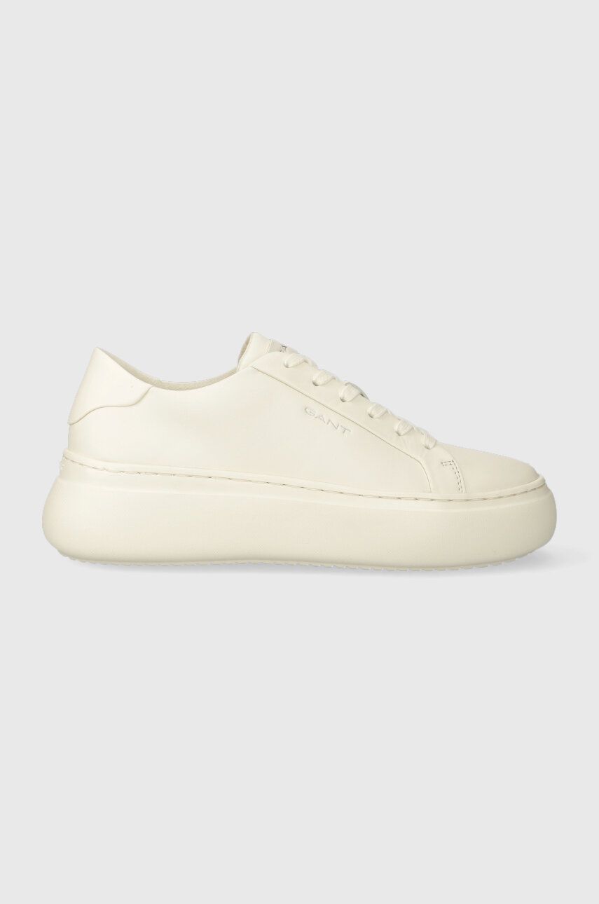 Kožené sneakers boty Gant Jennise bílá barva, 27531186.G29 - bílá -  Svršek: Přírodní kůže