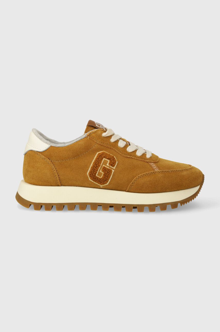 Semišové sneakers boty Gant Caffay hnědá barva, 27533167.G332 - hnědá - Svršek: Semišová kůže V