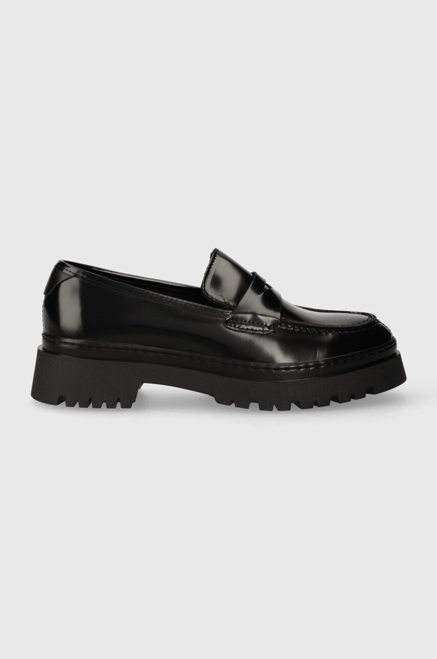 Gant Mocasini De Piele Aligrey Femei, Culoarea Negru, Cu Platforma, 27571325.g00