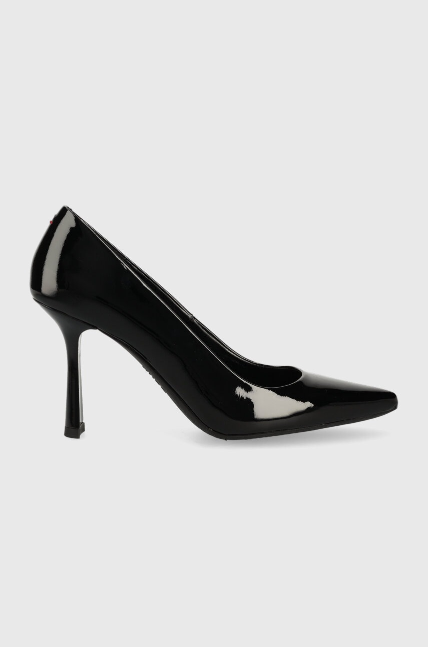 Hugo Stilettos De Piele Alexis Pump 90-pt Culoarea Negru, 50494664