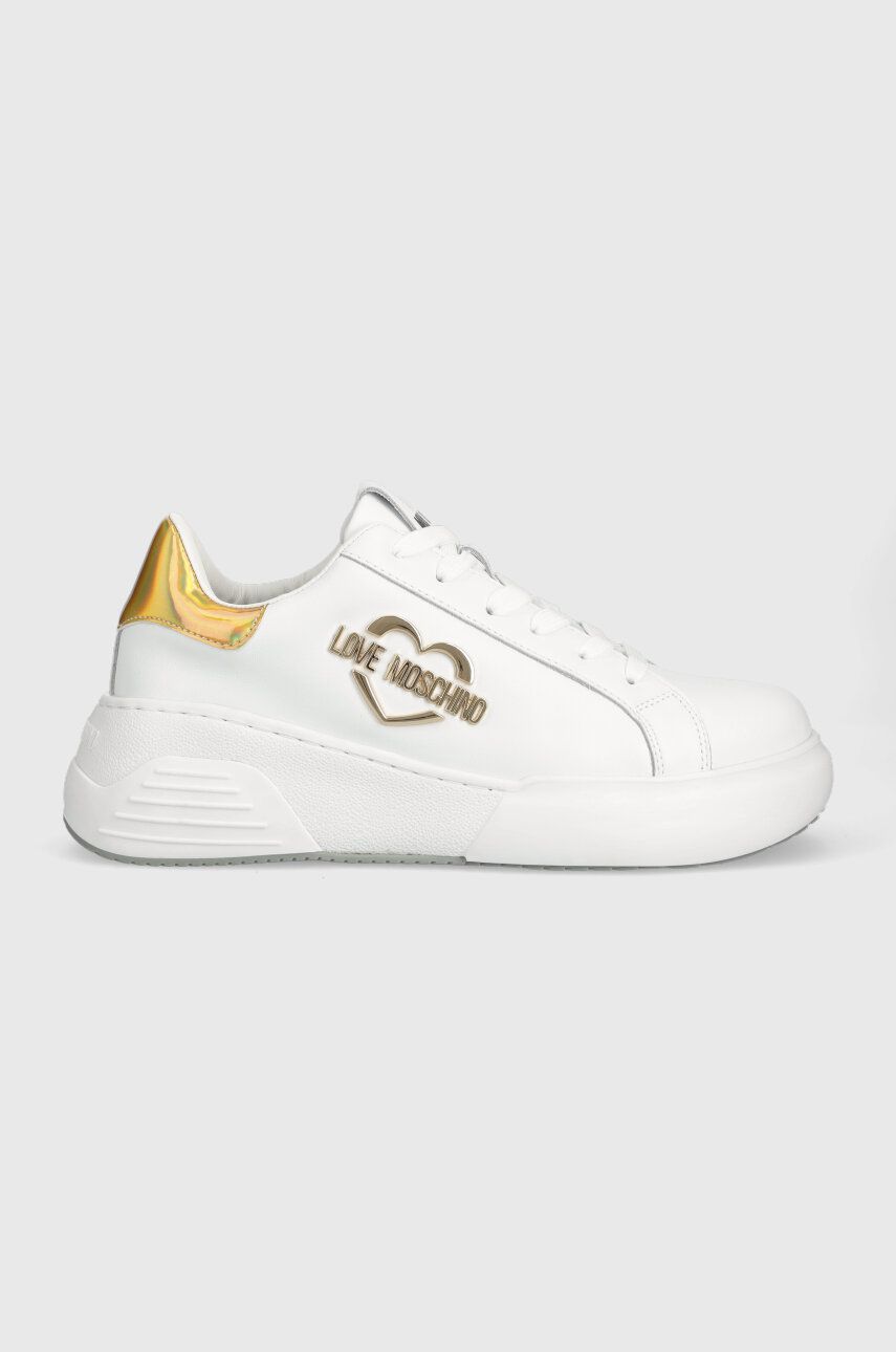 Love Moschino sneakers culoarea alb, JA15105G1HIA510A