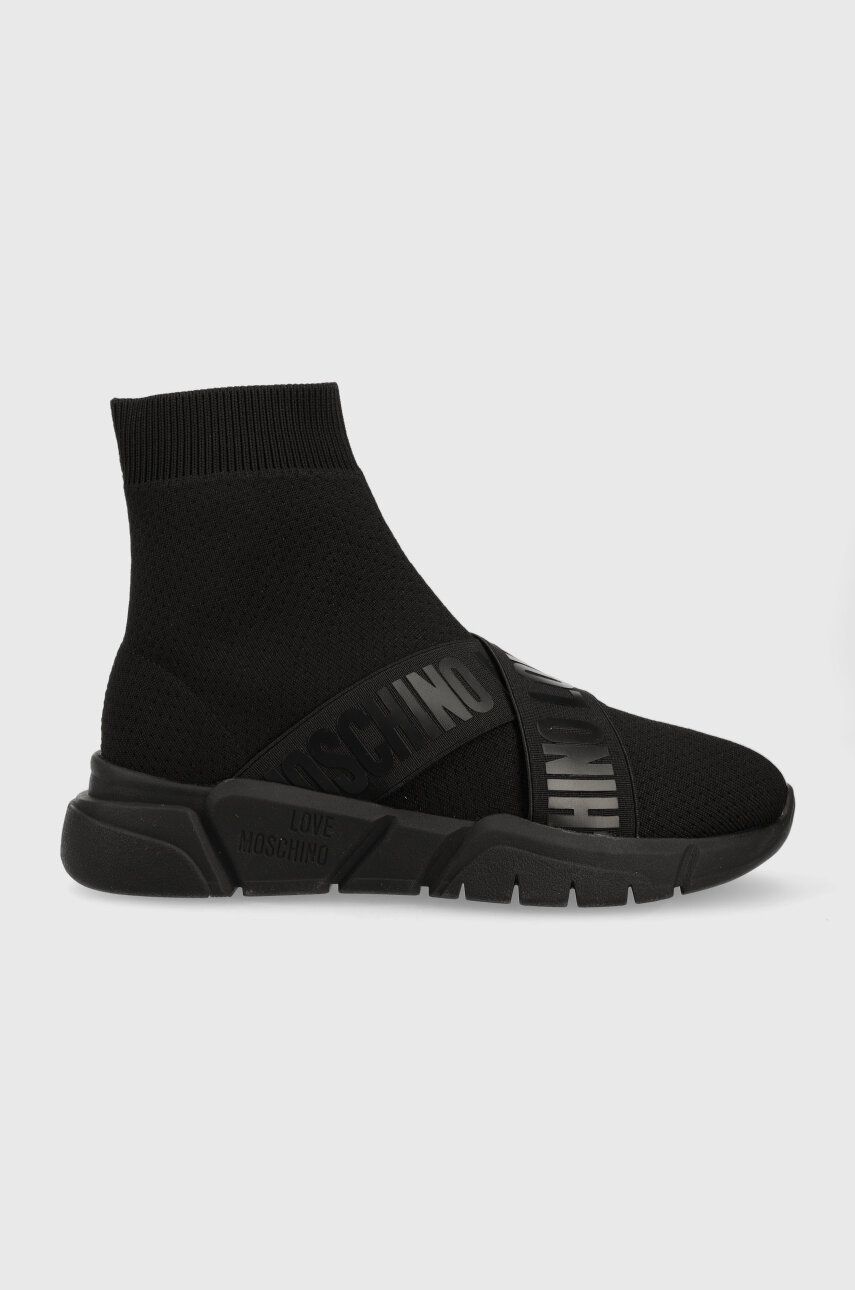 Love Moschino sneakers culoarea negru, JA15263G1HIZ500B