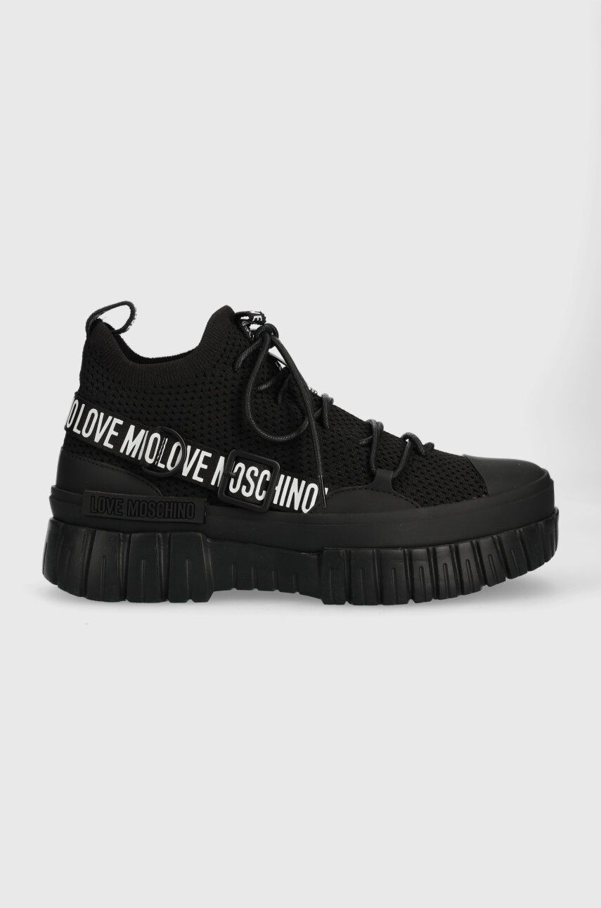 Love Moschino sneakers culoarea negru, JA15595G1HIY000A