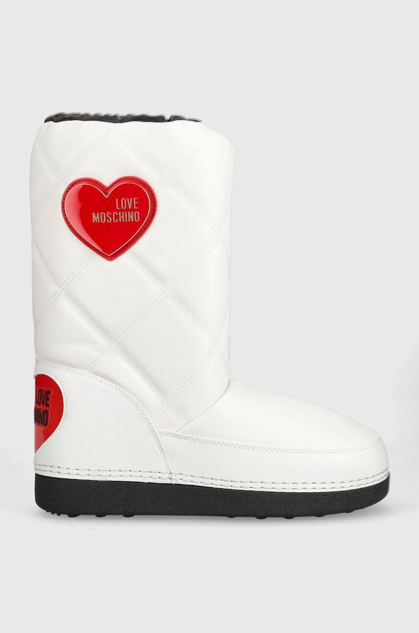 Love Moschino cizme de iarna culoarea alb, JA24172G1HIT710A