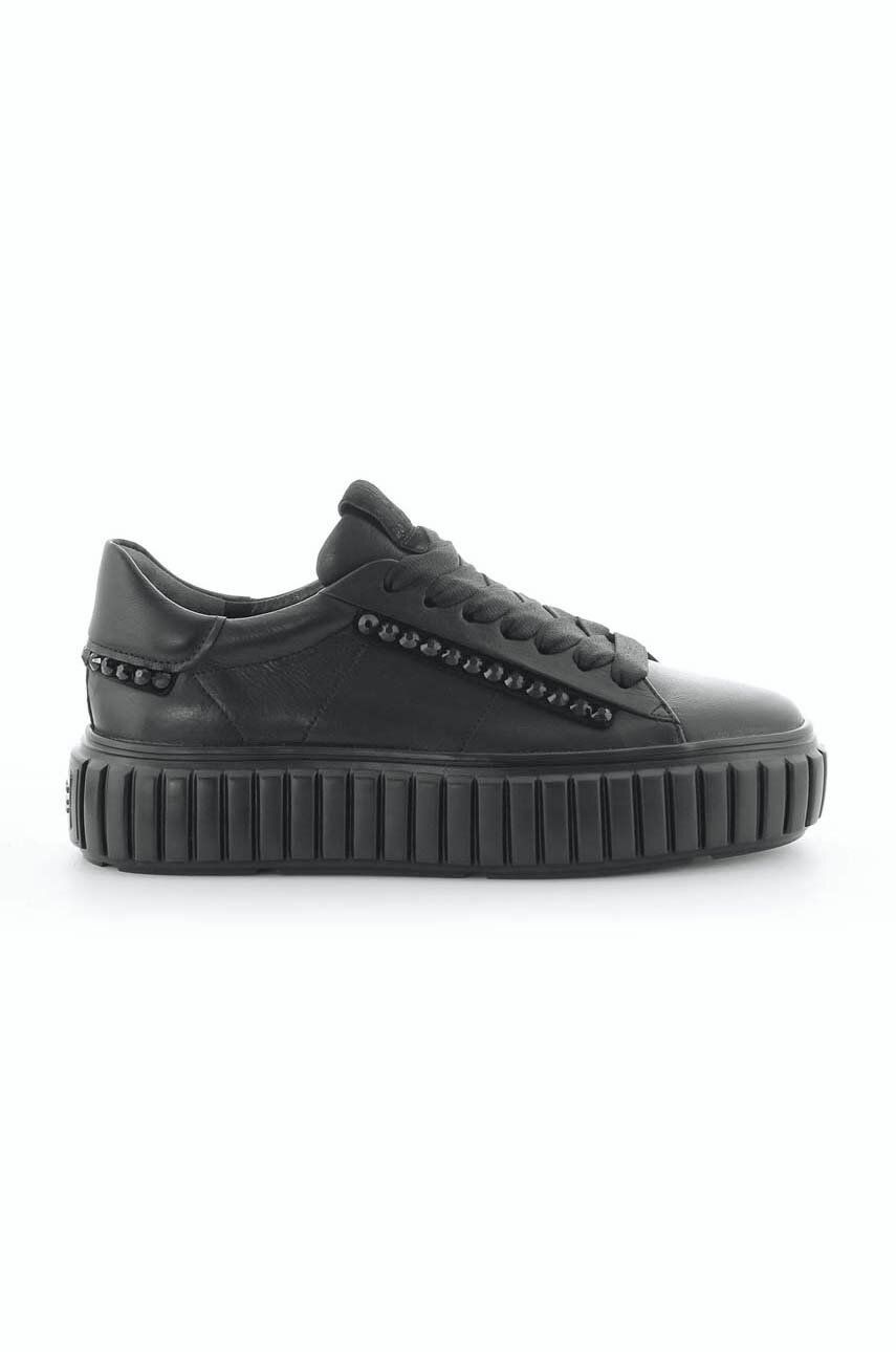Kožené sneakers boty Kennel & Schmenger Zap černá barva, 21-25380.730 - černá -  Svršek: Přírod