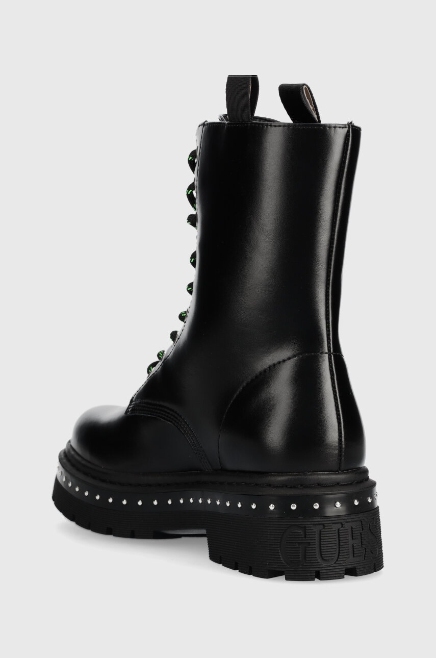 Μποτάκια εργασίας Guess JOYA χρώμα: μαύρο, FL7JYA LEA10 F3FL7JYA LEA10 φωτογραφία