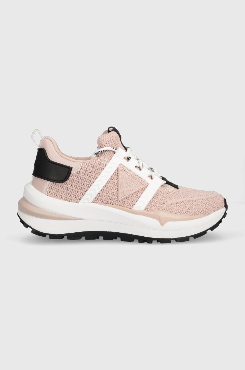 Sneakers boty Guess KADINN růžová barva, FL7KAD FAB12 - růžová - Svršek: Umělá hmota