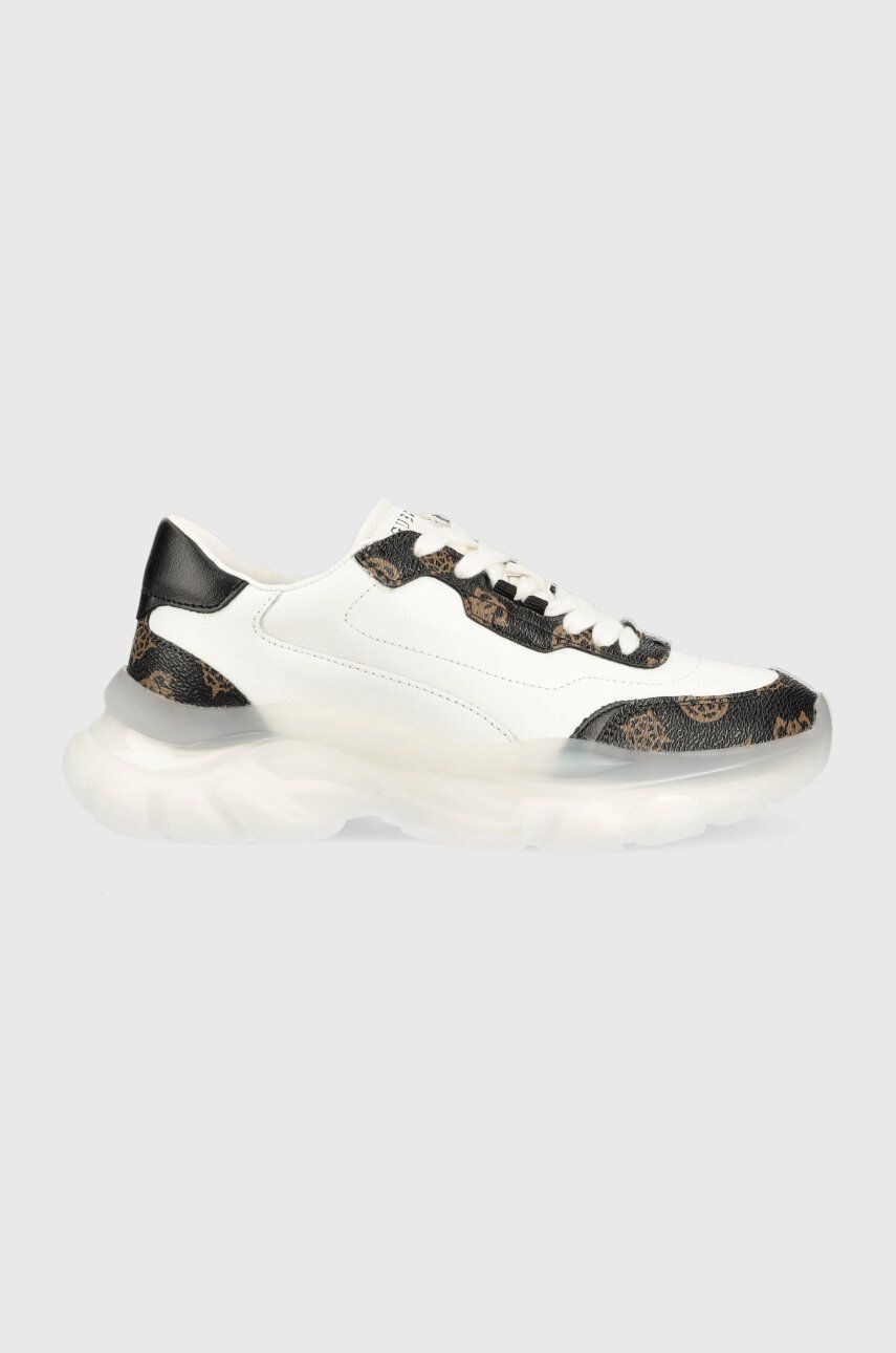 Sneakers boty Guess FL7MSS FAL12 bílá barva, MASSEL - bílá -  Svršek: Umělá hmota